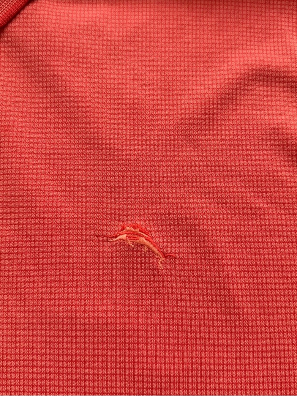 Tommy Bahama Men's Polo Shirt, Size XXL, textured Design Short Sleeve Orange - Picture 3 of 7
